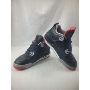 Air Jordan 4 Retro Sneakers Size 5Y Or Womens 6.5 Black Grey Cement (FQ8213-006)